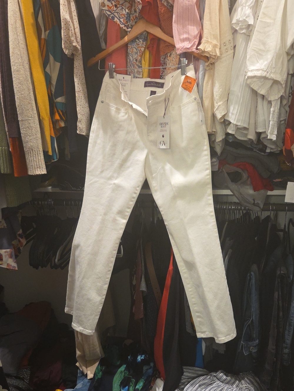 White WoMen's Boot-Leg Jeans